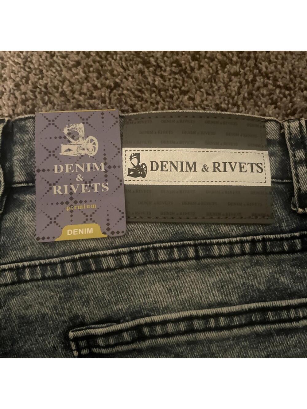 Denim & Rivets Authentic Skateboarding Jean Shorts Distressed 34 mens Brand New! - Picture 7 of 7